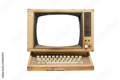 A vintage retro personal computer monitor © ink drop