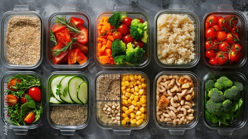 Healthy meal prep container with balanced portion © thesweetsheep