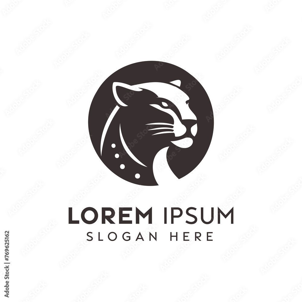 Elegant Monochrome Logo Design Featuring a Stylized Panther for a Company Brand Identity Elegant Monochrome Logo Design Featuring a Stylized Panther for a Company Brand Identity