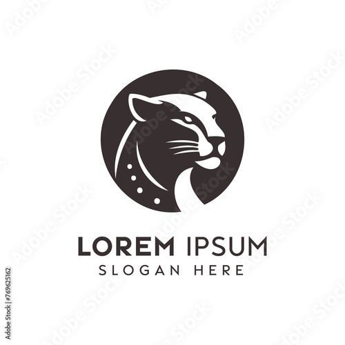 Elegant Monochrome Logo Design Featuring a Stylized Panther for a Company Brand Identity
