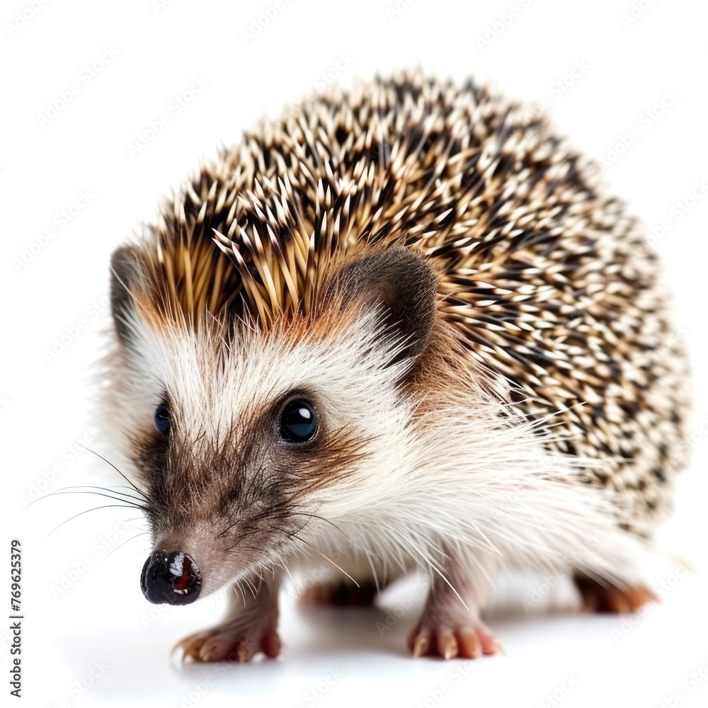 Obraz premium Hedgehog isolated on white background