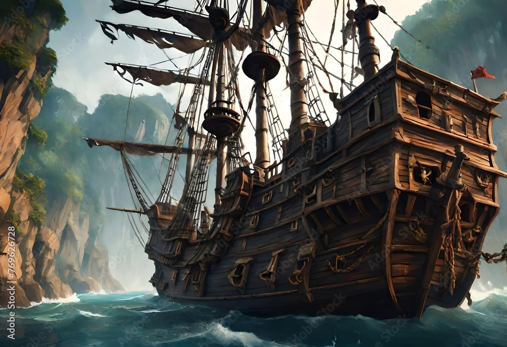ship in the sea