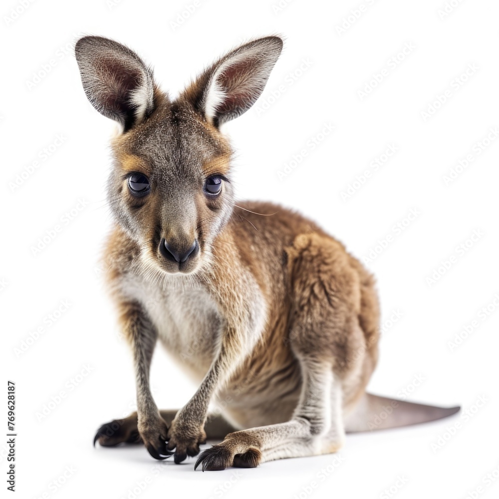 Fototapeta premium Kangaroo, baby isolated on white background