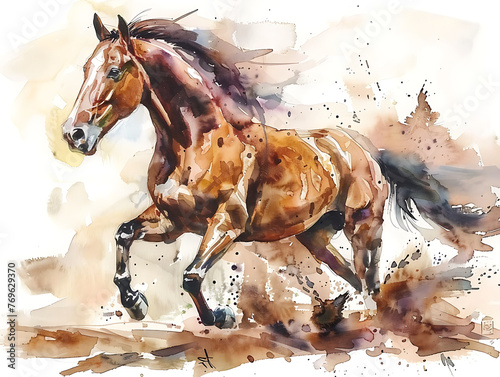 painting horse wall art  a symbol of progress and strength.