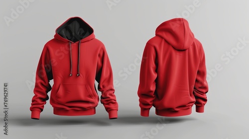A hoodie presented as a mockup template for design purposes