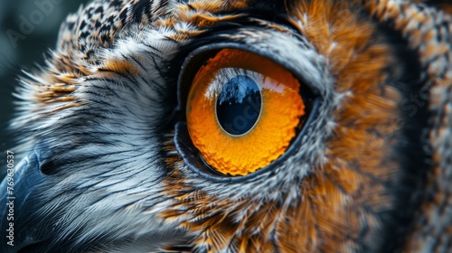 detail right eye owl eagle photo