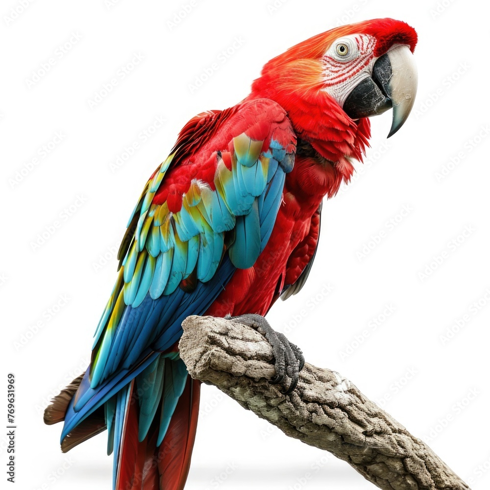 Fototapeta premium Parrot, bird isolated on white background