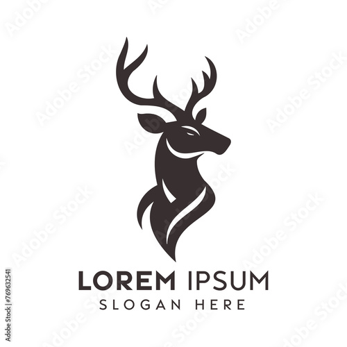 Elegant Stag Silhouette Logo Design for a Creative Brand Identity