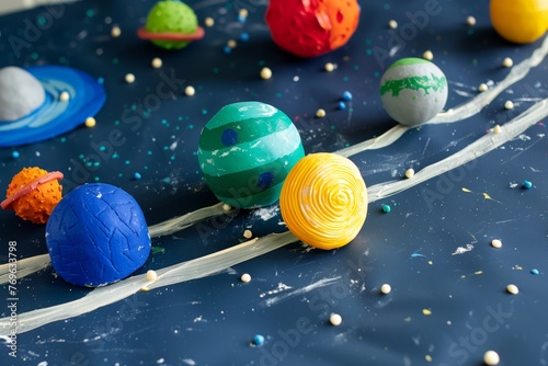 crafting a plasticine solar system with planets