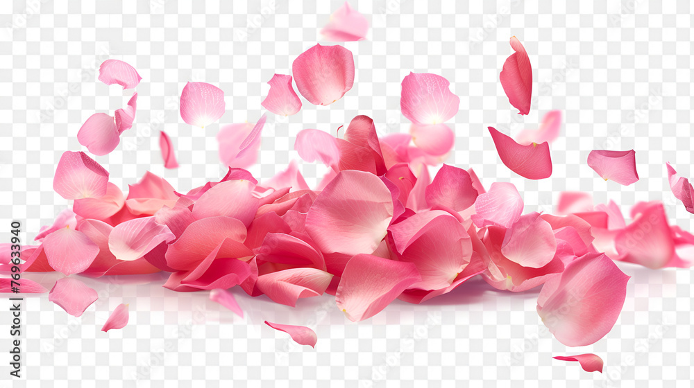 pink rose petals , generative ai