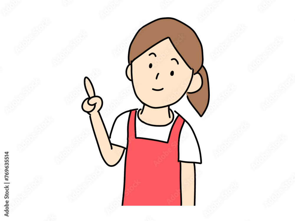 指をさす女性 指をさす女性