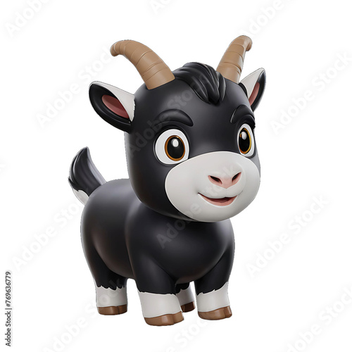 Pygmy Goat Animal Isolated 3d Render Illustration