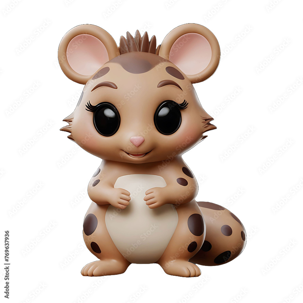 Quoll Animal Isolated 3d Render Illustration