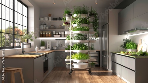 Abundant Greenery in a Kitchen