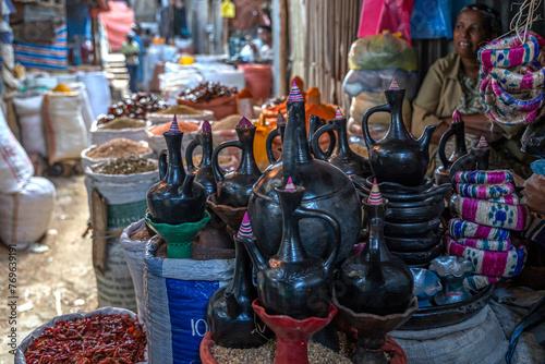 The colorful market of Harar (Harer), Ethiopia