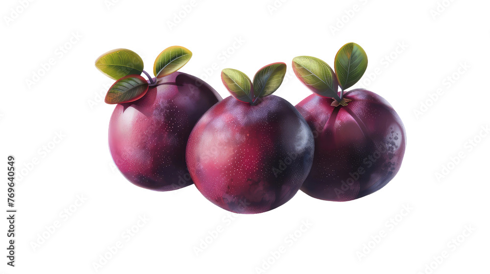 Mangosteen on Transparent Background PNG