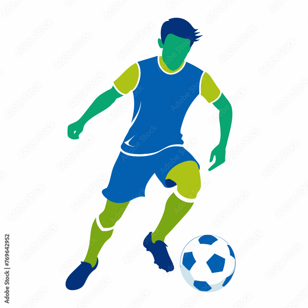 football player vector illustration
