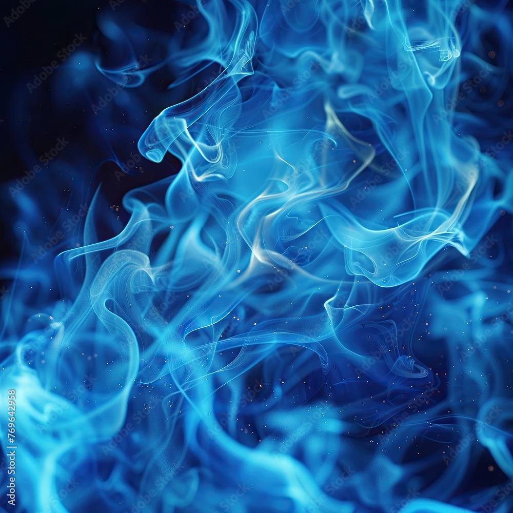 Arctic frost on blue flames, abstract, sharp texture, dim light ,professional color grading,soft shadowns, no contrast, clean sharp,clean sharp focus, digital photography,