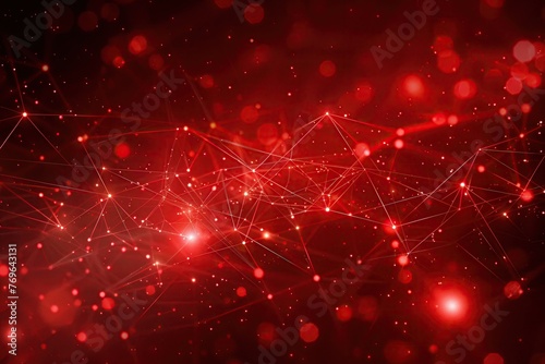 Futuristic red neural lattice, AI technology web, vibrant nodes, cyber glow ,professional color grading,soft shadowns, no contrast, clean sharp,clean sharp focus, digital photography,
