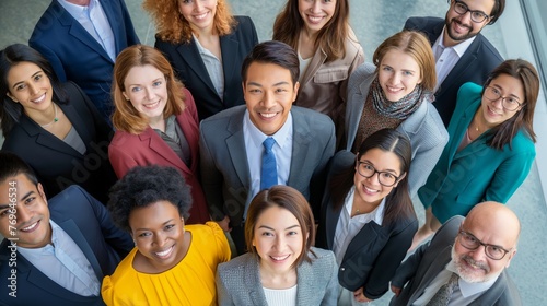 group of young business people with different ethnicity work together as a team