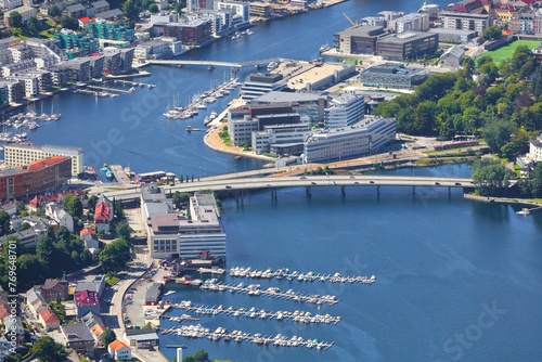 Summer view of Bergen, Norway photo