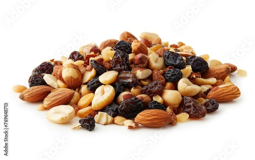 Nature's Bounty,Trail Mix with Dried Fruits and Nuts,Featuring Dried Fruits and Nuts, Copy Space, Generative Ai