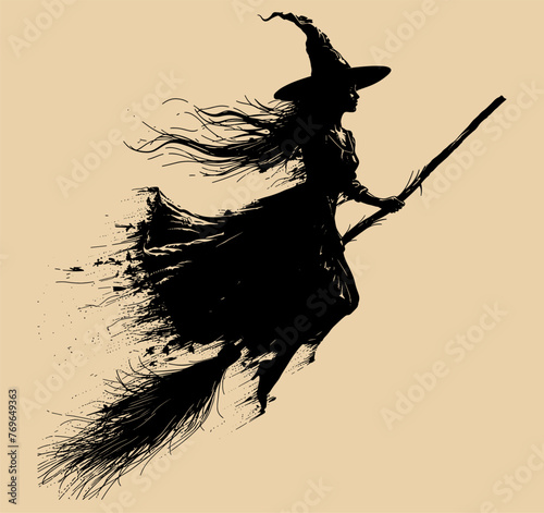 witch on a broom