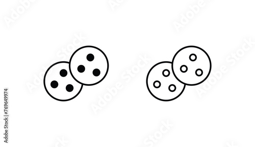 Biscuit icon design with white background stock illustration
