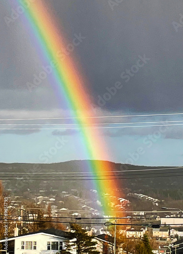 A rainbow over the City of Mount Pearl, Newfoundland