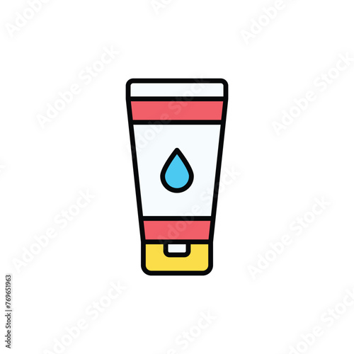 Baby Cream icon design with white background stock illustration