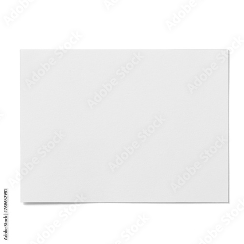 Blank white paper isolated against plain background , fit for project items. © milanello_balga