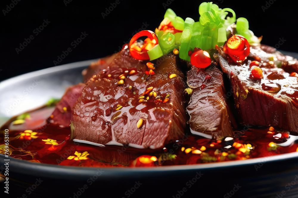 a bowl full of delicious beef