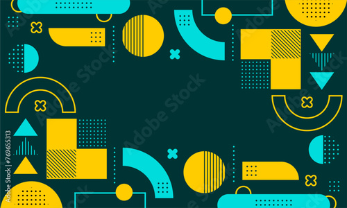 flat design of abstract geometric background