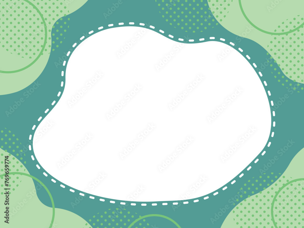 Vector illustration of Geometric pattern fluid shape frame background (green) Vector illustration of Geometric pattern fluid shape frame background (green)