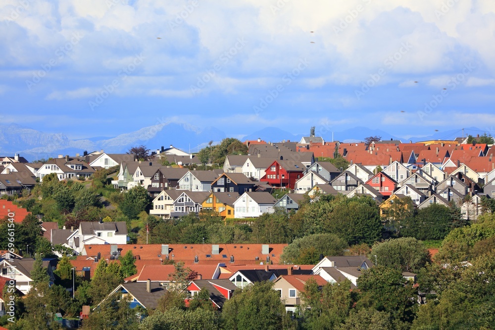 Stavanger residential area in Norway