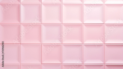 a pink tile wall with red edges