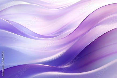 抽象テンプレート。透明感のある立体的な白と紫のグラデーションの波