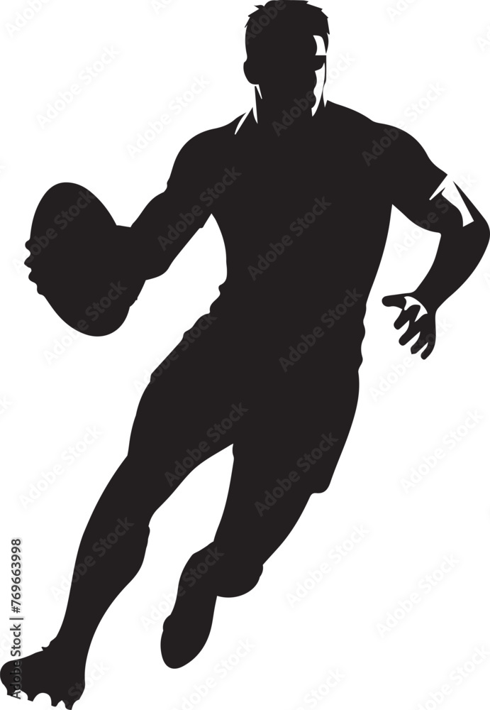 Obraz premium Rugby Player Silhouettes EPS Rugby Vector Rugby Player Clipart