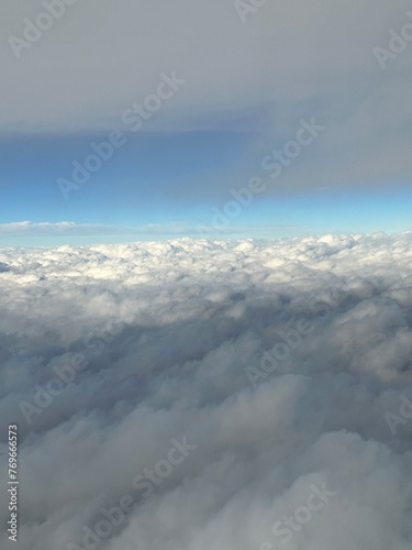 flight over the clouds