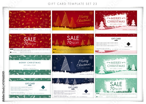 ギフトカードセット２３　gift card　金券　優待券　割引券　クリスマス