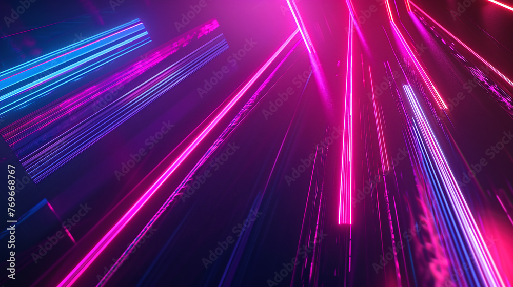 Abstract Neon Light Trails in Motion
Abstract Neon Light Trails in Motion