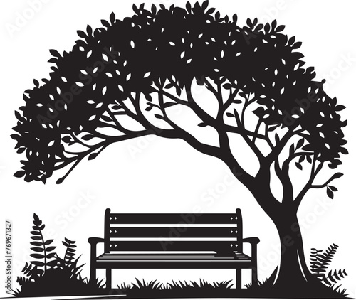Park Bench Nature Silhouettes EPS Park Bench Vector Park Bench Clipart