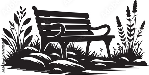 Park Bench Nature Silhouettes EPS Park Bench Vector Park Bench Clipart