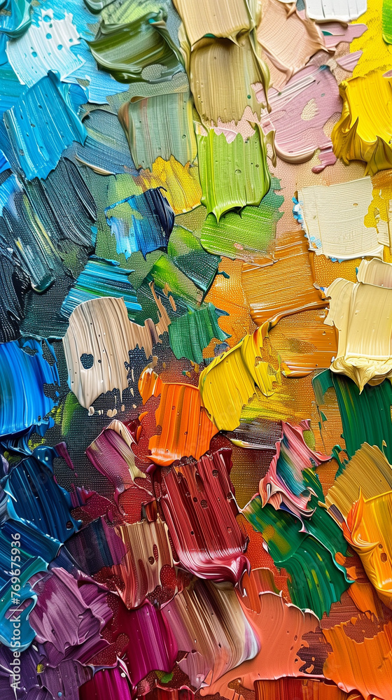 Naklejka premium Paint brush strokes of colors. AI Generated