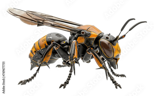 Wasp in Custom Armor, Isolated on White Background, Generative Ai © Usama