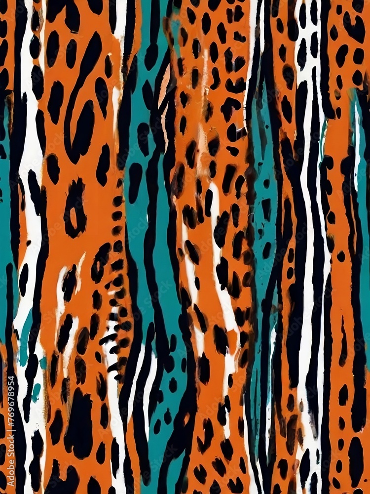 An abstract pattern inspired by animal prints An abstract pattern inspired by animal prints