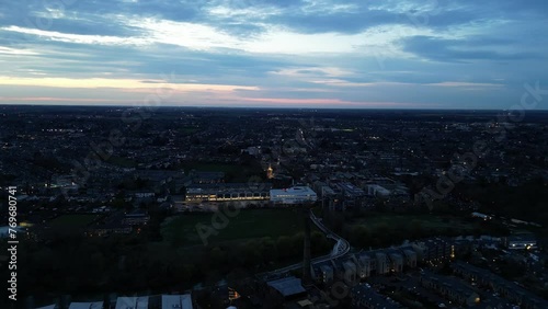 Wallpaper Mural High Angle Time Lapse Footage of Central Cambridge City of England UK During Sunset.  Torontodigital.ca
