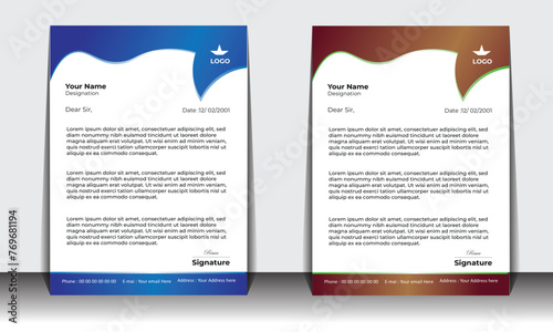 modern corporate letterhead design