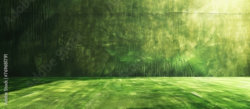Abstract background with green carpet photo