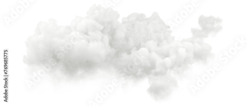 Serene clear clouds drifting on transparent backgrounds 3d illustrations png photo